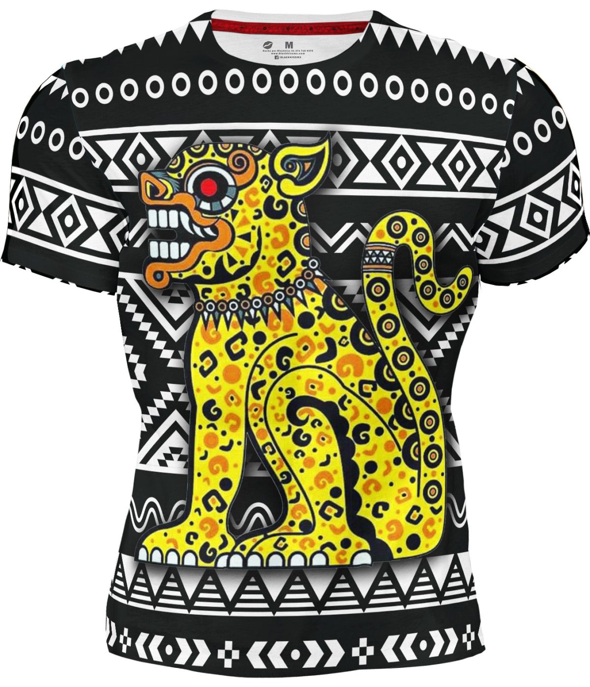 Playera Alebrije Jaguar Amarillo