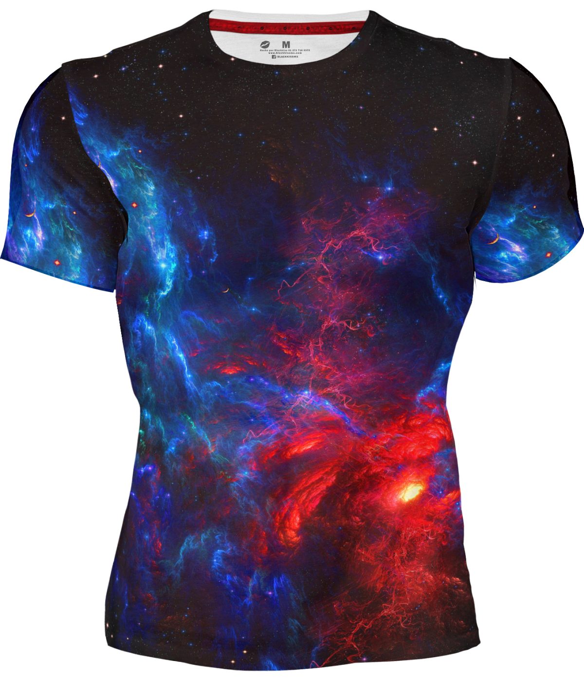 Playera Nebulosa Azul Roja