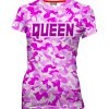 Playera Pareja Camuflaje Verde King Queen - Imagen 3