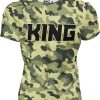 Playera Pareja Camuflaje Verde King Queen - Imagen 2