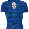 Playera Calavera Blanco Azul - Imagen 2