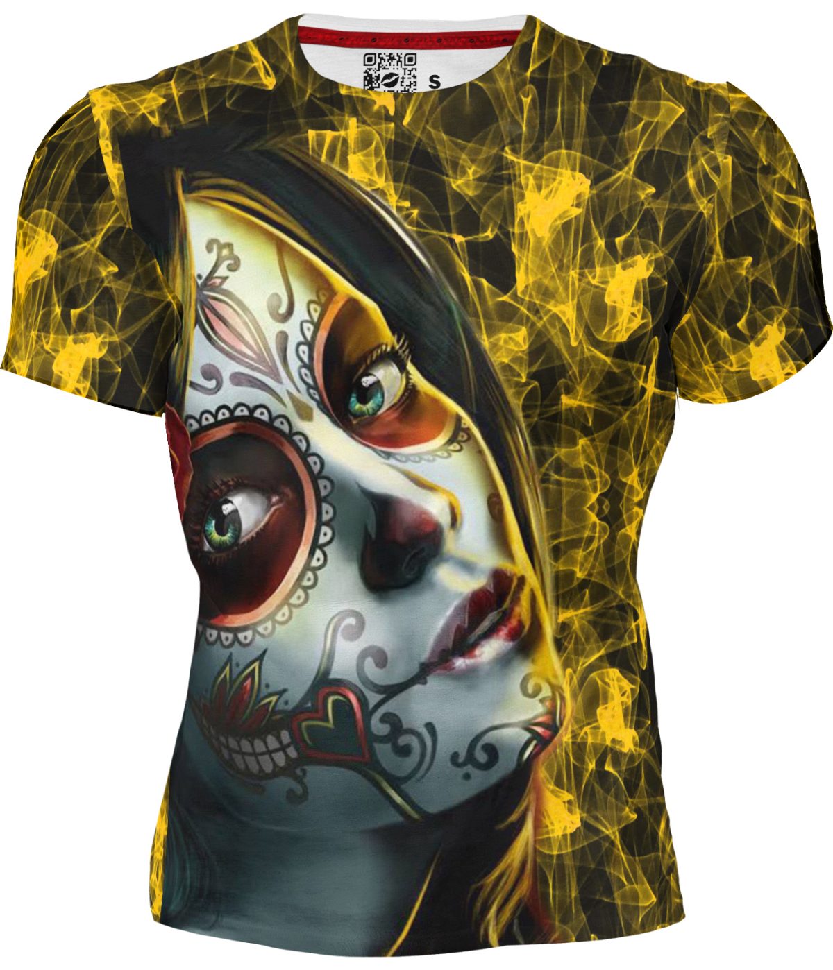 Playera Catrina Amarilla Dia de Muertos