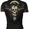 Playera Calavera Pistolas con Rosas - Imagen 2