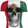 Playera Calavera Bandera Mexicana - Imagen 2
