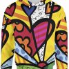 Sudadera Sublimada Amarilla Corazones Flores - Imagen 2