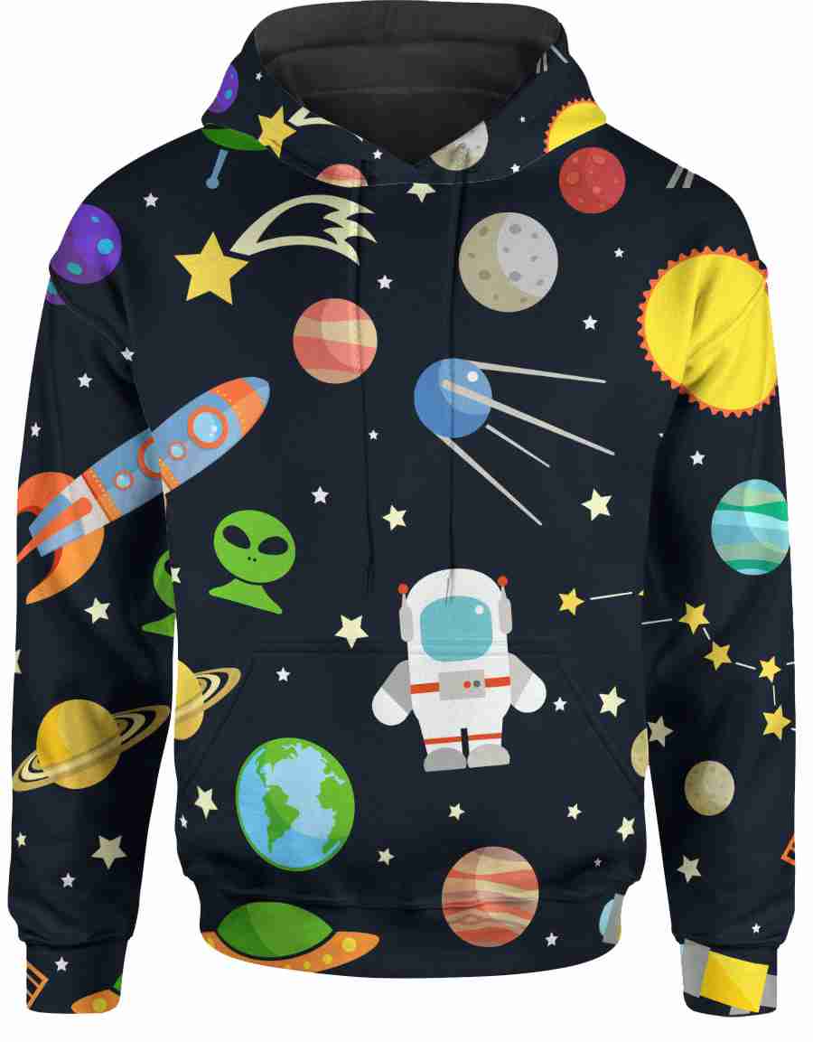 Sudadera Sublimada Astronauta Y Extraterrestre