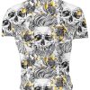 Playera Calavera-Hipster-Rosas-Doradas - Imagen 2