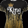 Playeras de Pareja Amor Queen King Dorado y Negro - Imagen 3