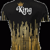 Playeras de Pareja Amor Queen King Dorado y Negro - Imagen 4