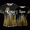 Playeras de Pareja Amor Queen King Dorado y Negro - Imagen 2