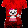 Playeras de Pareja Amor Pandas Enamorados Rojo Love - Imagen 3