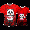 Playeras de Pareja Amor Pandas Enamorados Rojo Love - Imagen 2
