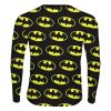 Playera Full Manga Larga Escudos Batman Hombre Murciélago - Imagen 3