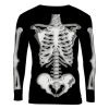 Playera Full Manga Larga Esqueleto Huesos - Imagen 2