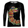 Playera Full Manga Larga Quetzalcóatl Prehispánico Serpiente Emplumada - Imagen 2