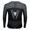 Playera Full Manga Larga Hombre Araña Traje Negro - Imagen 3