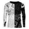 Playera Full Manga Larga Blanca y Negra Escritura Rusa - Imagen 2