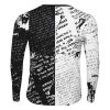 Playera Full Manga Larga Blanca y Negra Escritura Rusa - Imagen 3
