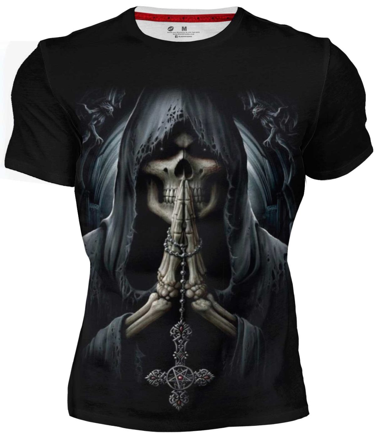 Playera Full Print Calavera Muerte Mes Personalizado