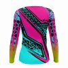 Playera Full Print Dama Jersey Motociclismo Motocross Hot Pink - Imagen 2