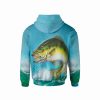Sudadera Sublimada Fish Azul Pez En El Mar - Imagen 2