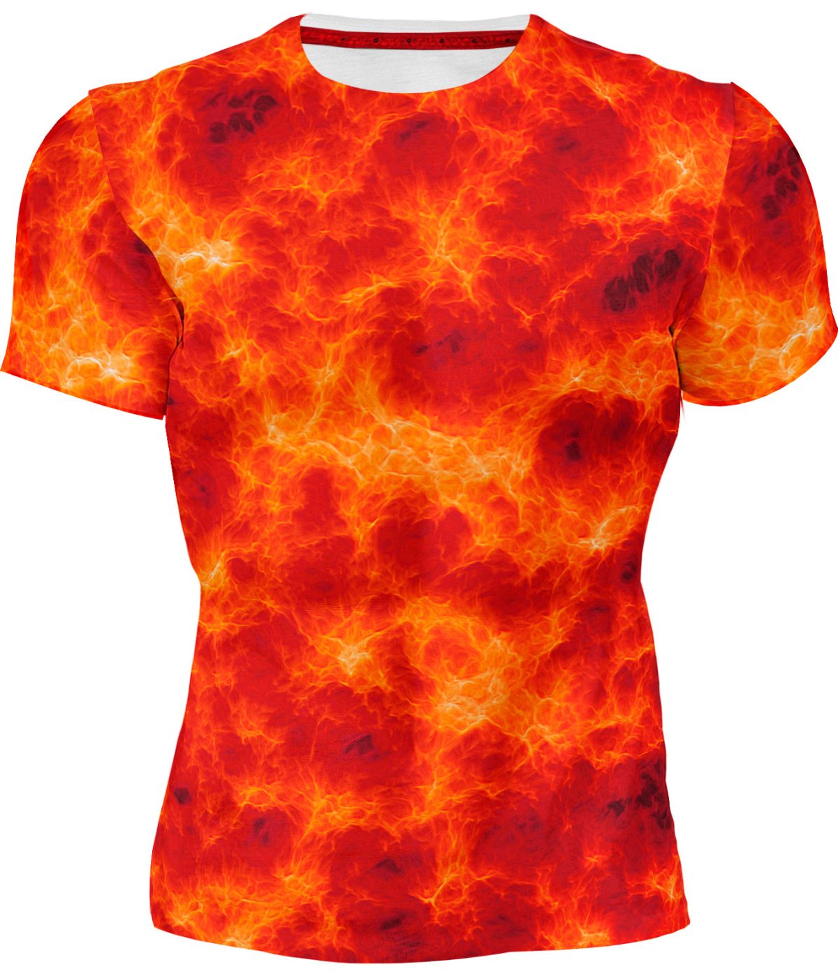 Playera Full Print Lava Ardiente Textura