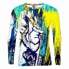 Playera Full Manga Larga Jersey Pesca Pez Mordiendo Anzuelo Amarillo - Imagen 2