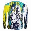 Playera Full Manga Larga Jersey Pesca Pez Mordiendo Anzuelo Amarillo - Imagen 3