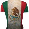 Playera Full Print Bandera Tri Color Mexicana Manchas - Imagen 2