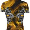 Playera Full Print Amarilla Búho Mándala Ojos - Imagen 2
