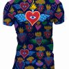 Playera Full Print Dama Corazón Alas Ojo - Imagen 2