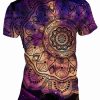 Playera Full Print Dama Mándala Morada Yoga - Imagen 2