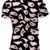 Playera Full Print Dama Leopardo Rosa Con Negro - Imagen 3