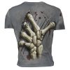 Playera Full Print Mano Terror Huesos Calavera - Imagen 2