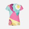Playera Full Print Dama Día De Las Madres Best Mom Ever Flores Pastel - Imagen 2