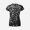 Playera Full Print Dama Día De Las Madres Dog Mom Huellitas Blancas - Imagen 2