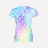 Playera Full Print Dama Día De Las Madres Sirenas Aletas Arco iris Mamá e Hija - Imagen 2