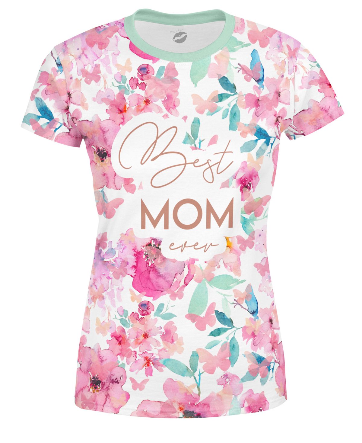Playera Full Print Dama Día De Las Madres Best Mom Ever Mariposas