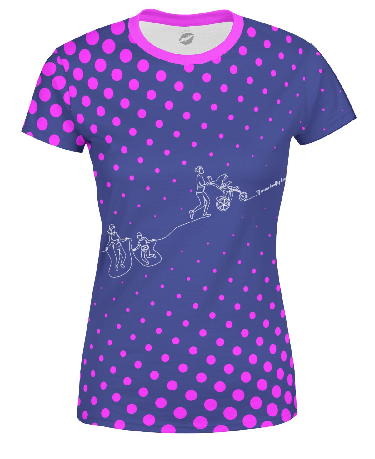 Playera Full Print Dama Día De Las Madres Fit Mom Ejercicios