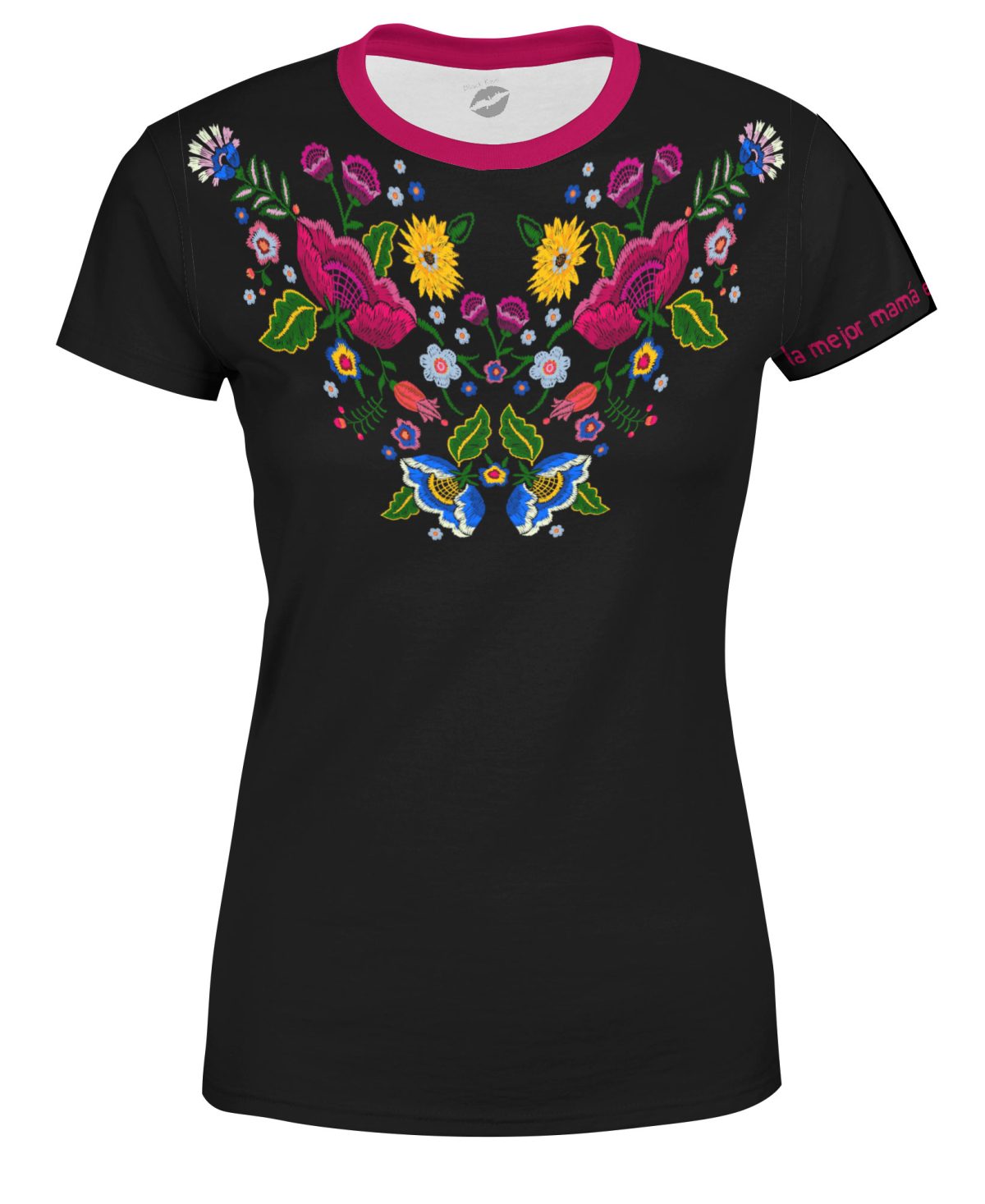 Playera Full Print Dama Día De Las Madres La Mejor Mamá Es Mexicana Bordado