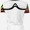 Playera Full Print Ondas Colores Verde Naranja Amarillo - Imagen 2