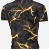 Playera Full Print León Gris Rayos Dorados - Imagen 2