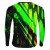 Playera Full Jersey Pesca Anzuelos Verde Fosfo Peces - Imagen 2