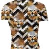 Playera Sublimada Full Print Calaveras Cool Cráneo Plateado - Imagen 2