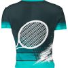 Playera Sublimada Deporte Turquesa Frontenis Raqueta Tenis - Imagen 2