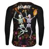 Playera Full Print Negra Catrina Calavera Día de Muertos Pétalos Cempasúchil - Imagen 2