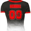 Playera Sublimada Caballero Negra Roja Beisbol Deporte Amigo - Imagen 2