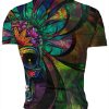 Playera Full Print Colores Calavera Decorada Flores - Imagen 2