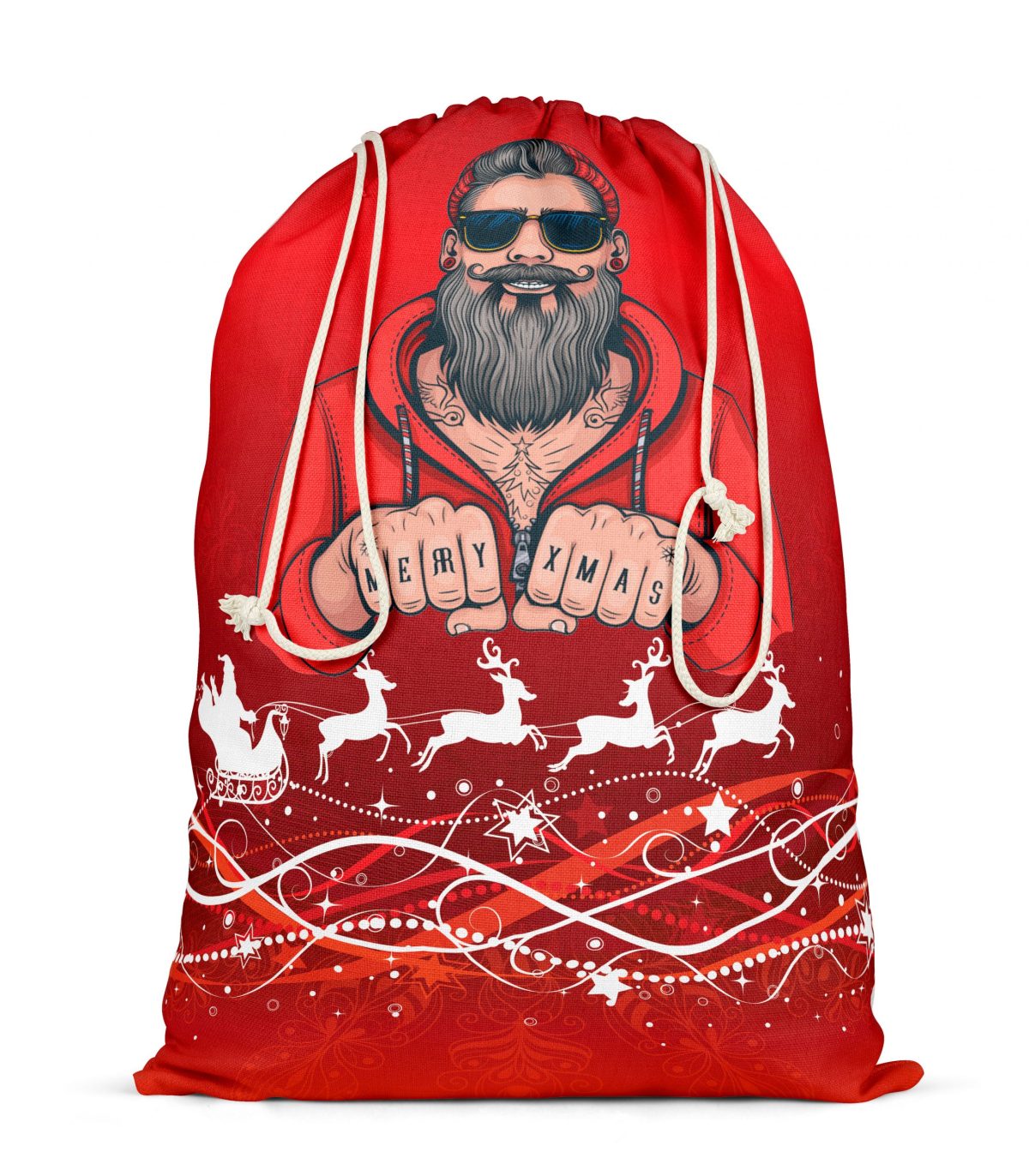 Morral Costal Para Regalo Navidad Merry Christmas Arg