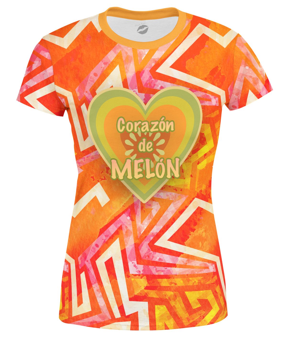 Playera Dama Full Print Amor Corazón De Melón Colores
